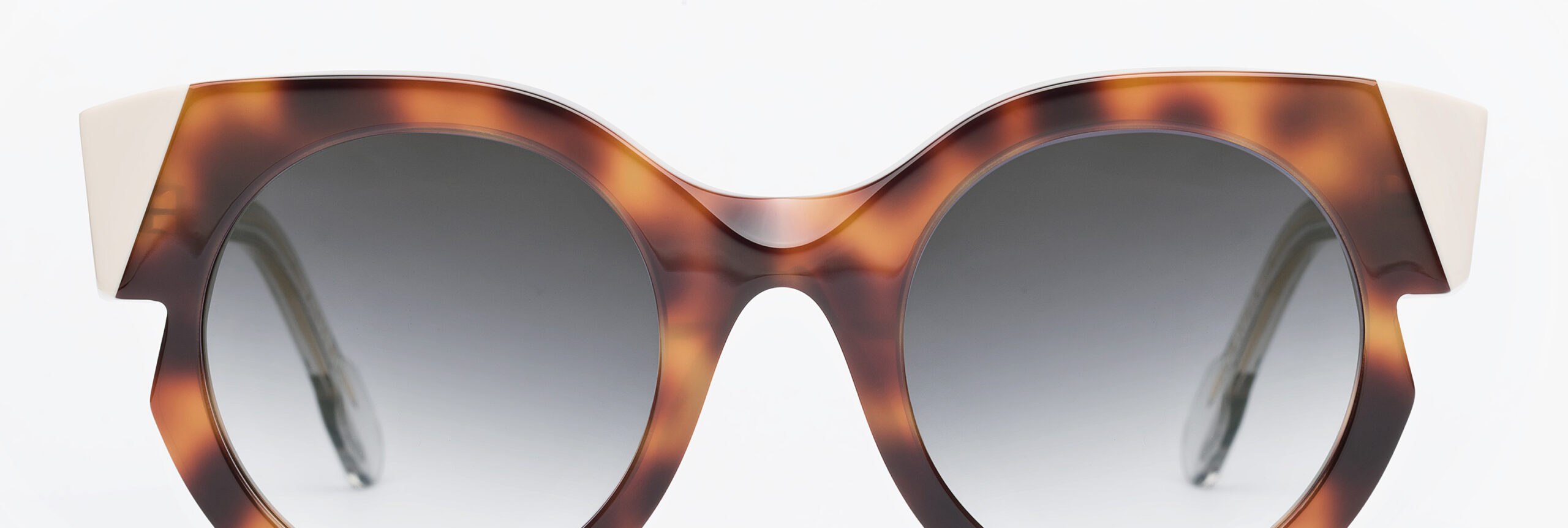 Portrait Eyewear tortoiseshell sunglasses with gradient lenses, photographed in Italy by Inlet Studio.