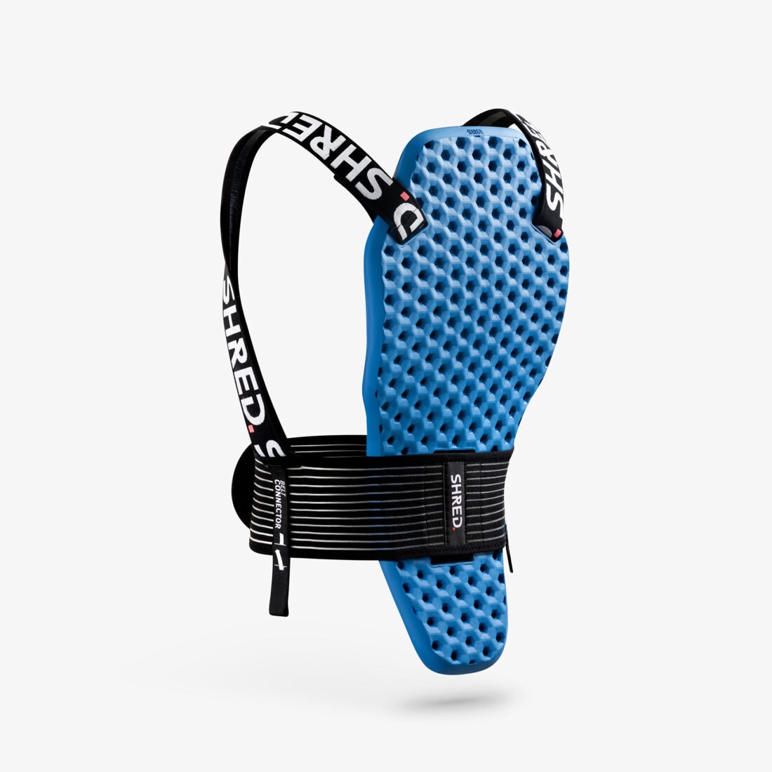 Paraschiena tecnico Shred per sport estremi fotografato a Bassano del Grappa in uno studio professionale.