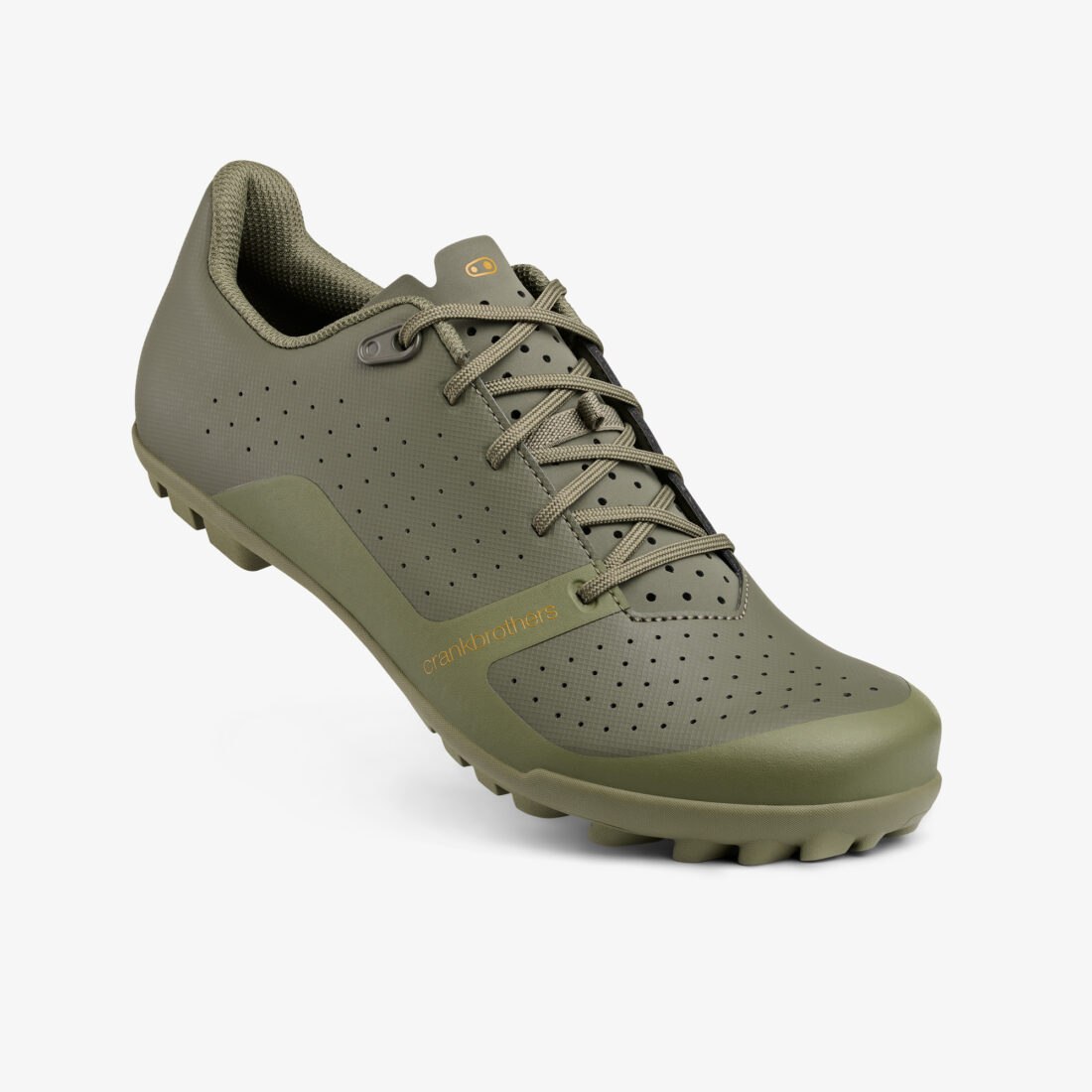 Scarpa tecnica da MTB Crankbrothers verde, servizio professionale realizzato a Vicenza da Inlet Studio.